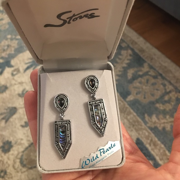 Abalone & fire agate Wild Pearle earrings - Picture 5 of 5